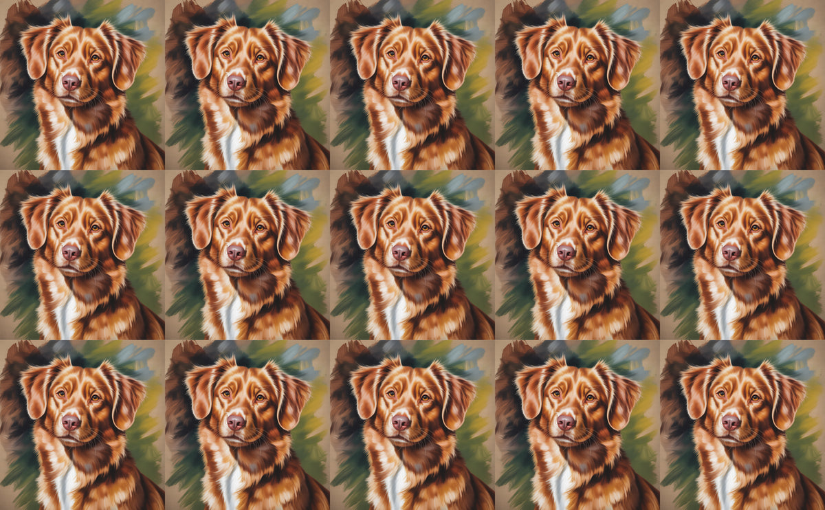 DecoCraft - Scenic Tiles Series - Oil Painting Pets - Nova Scotia Duck Tolling Retriever