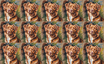 DecoCraft - Scenic Tiles Series - Oil Painting Pets - Nova Scotia Duck Tolling Retriever