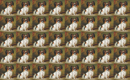 DecoCraft - Scenic Tiles Series - Oil Painting Pets - Papillon