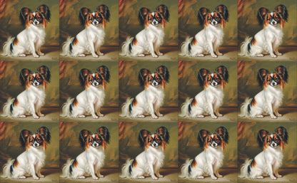 DecoCraft - Scenic Tiles Series - Oil Painting Pets - Papillon