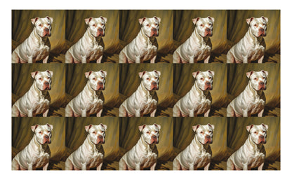 DecoCraft - Scenic Tiles Series - Oil Painting Pets - Pitbull - White
