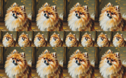 DecoCraft - Scenic Tiles Series - Oil Painting Pets - Pomeranian