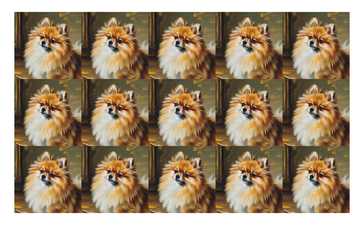 DecoCraft - Scenic Tiles Series - Oil Painting Pets - Pomeranian