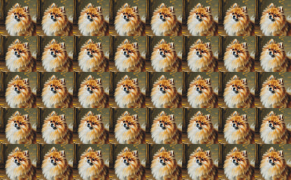 DecoCraft - Scenic Tiles Series - Oil Painting Pets - Pomeranian