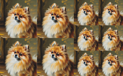 DecoCraft - Scenic Tiles Series - Oil Painting Pets - Pomeranian