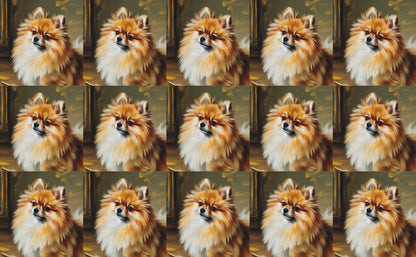 DecoCraft - Scenic Tiles Series - Oil Painting Pets - Pomeranian