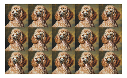 DecoCraft - Scenic Tiles Series - Oil Painting Pets - Poodle - Tan