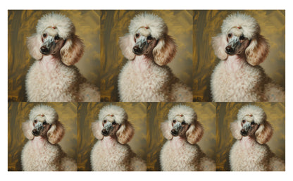 DecoCraft - Scenic Tiles Series - Oil Painting Pets - Poodle - White