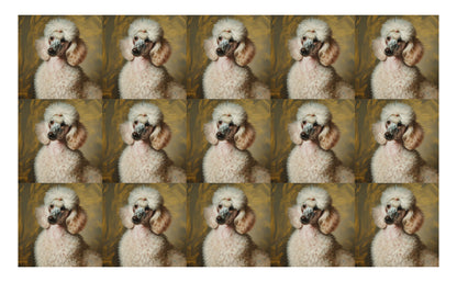 DecoCraft - Scenic Tiles Series - Oil Painting Pets - Poodle - White
