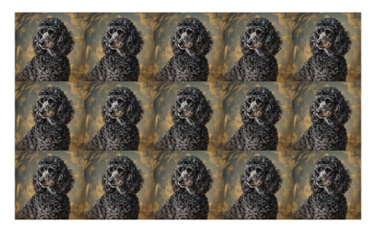 DecoCraft - Scenic Tiles Series - Oil Painting Pets - Poodle - Black
