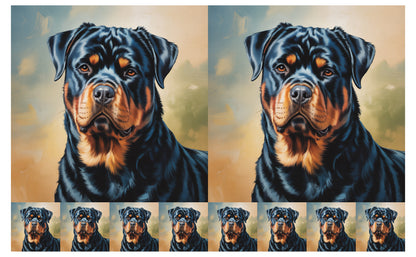 DecoCraft - Scenic Tiles Series - Oil Painting Pets - Rottweiler