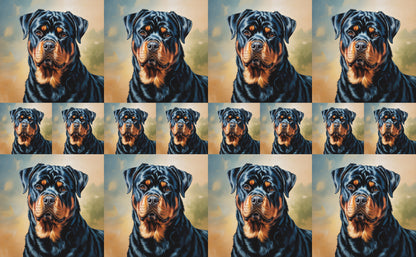 DecoCraft - Scenic Tiles Series - Oil Painting Pets - Rottweiler
