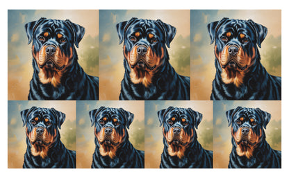 DecoCraft - Scenic Tiles Series - Oil Painting Pets - Rottweiler