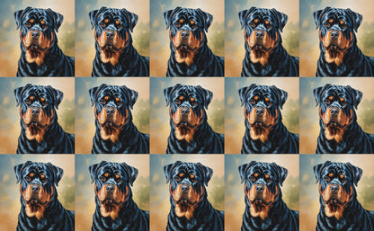 DecoCraft - Scenic Tiles Series - Oil Painting Pets - Rottweiler