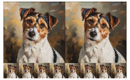 DecoCraft - Scenic Tiles Series - Oil Painting Pets - Russell Terrier