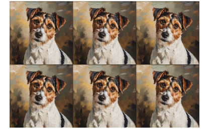 DecoCraft - Scenic Tiles Series - Oil Painting Pets - Russell Terrier