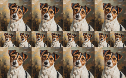DecoCraft - Scenic Tiles Series - Oil Painting Pets - Russell Terrier