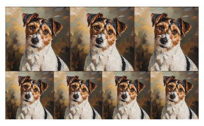 DecoCraft - Scenic Tiles Series - Oil Painting Pets - Russell Terrier