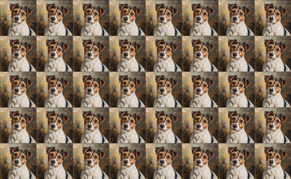 DecoCraft - Scenic Tiles Series - Oil Painting Pets - Russell Terrier