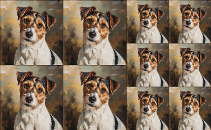 DecoCraft - Scenic Tiles Series - Oil Painting Pets - Russell Terrier