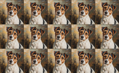 DecoCraft - Scenic Tiles Series - Oil Painting Pets - Russell Terrier