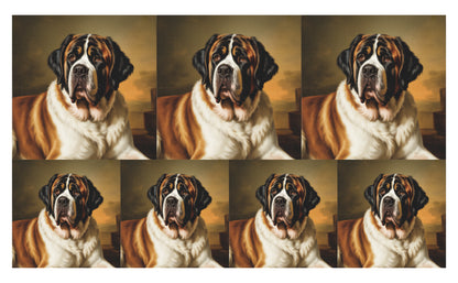 DecoCraft - Scenic Tiles Series - Oil Painting Pets - Saint Bernard