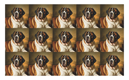 DecoCraft - Scenic Tiles Series - Oil Painting Pets - Saint Bernard