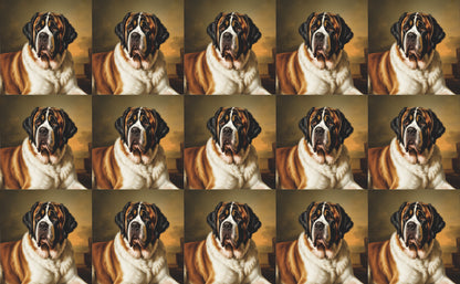DecoCraft - Scenic Tiles Series - Oil Painting Pets - Saint Bernard