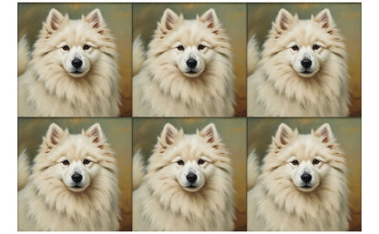 DecoCraft - Scenic Tiles Series - Oil Painting Pets - Samoyed