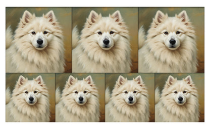 DecoCraft - Scenic Tiles Series - Oil Painting Pets - Samoyed