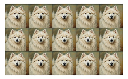 DecoCraft - Scenic Tiles Series - Oil Painting Pets - Samoyed