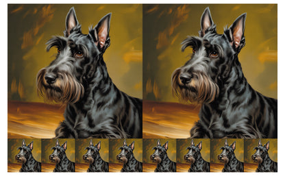 DecoCraft - Scenic Tiles Series - Oil Painting Pets - Scottish Terrier