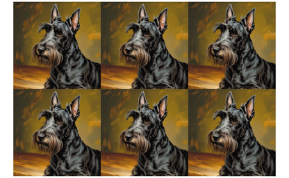 DecoCraft - Scenic Tiles Series - Oil Painting Pets - Scottish Terrier