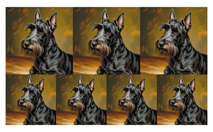 DecoCraft - Scenic Tiles Series - Oil Painting Pets - Scottish Terrier