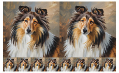 DecoCraft - Scenic Tiles Series - Oil Painting Pets - Shetland Sheepdog