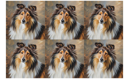 DecoCraft - Scenic Tiles Series - Oil Painting Pets - Shetland Sheepdog