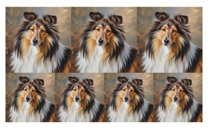 DecoCraft - Scenic Tiles Series - Oil Painting Pets - Shetland Sheepdog