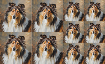 DecoCraft - Scenic Tiles Series - Oil Painting Pets - Shetland Sheepdog