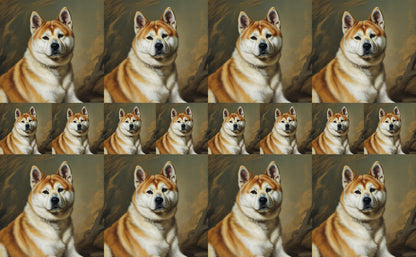 DecoCraft - Scenic Tiles Series - Oil Painting Pets - Akita