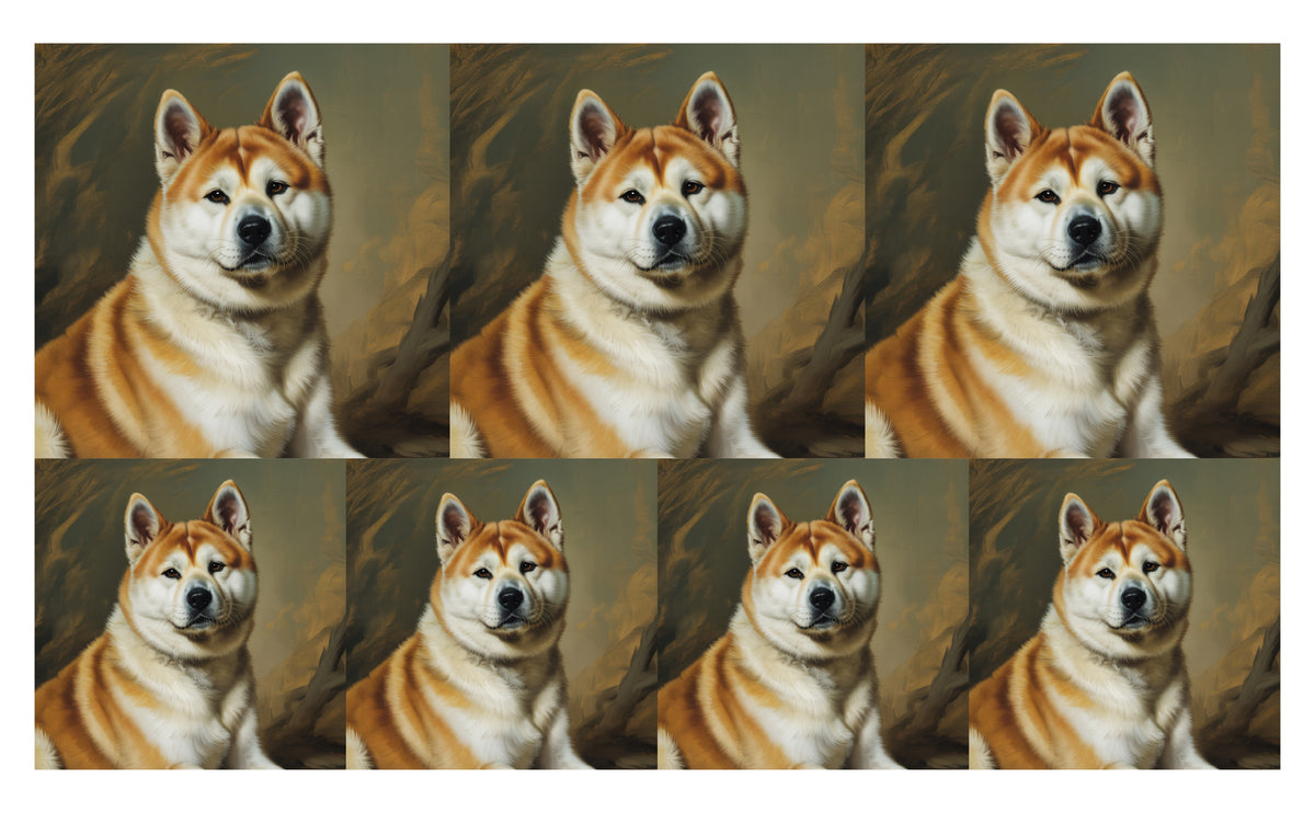 DecoCraft - Scenic Tiles Series - Oil Painting Pets - Akita