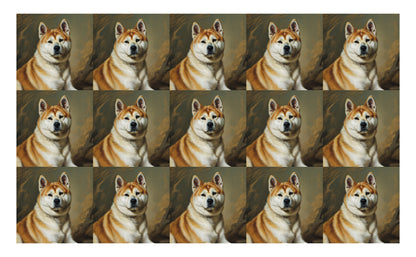 DecoCraft - Scenic Tiles Series - Oil Painting Pets - Akita