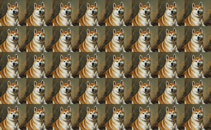 DecoCraft - Scenic Tiles Series - Oil Painting Pets - Akita