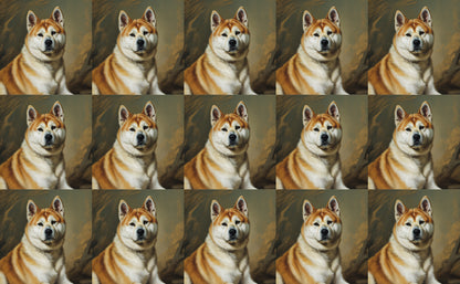 DecoCraft - Scenic Tiles Series - Oil Painting Pets - Akita