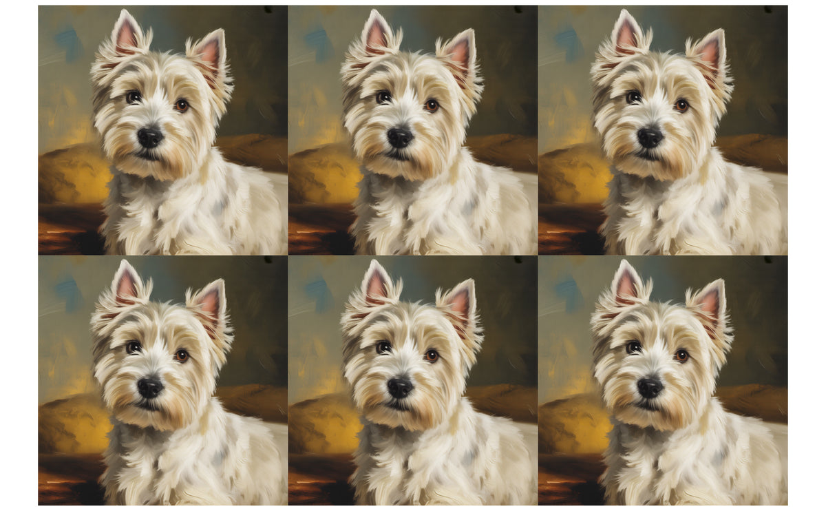 DecoCraft - Scenic Tiles Series - Oil Painting Pets - Westie