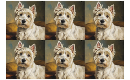 DecoCraft - Scenic Tiles Series - Oil Painting Pets - Westie