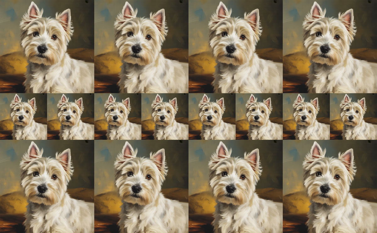 DecoCraft - Scenic Tiles Series - Oil Painting Pets - Westie