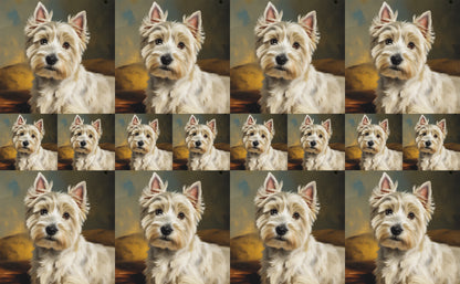 DecoCraft - Scenic Tiles Series - Oil Painting Pets - Westie