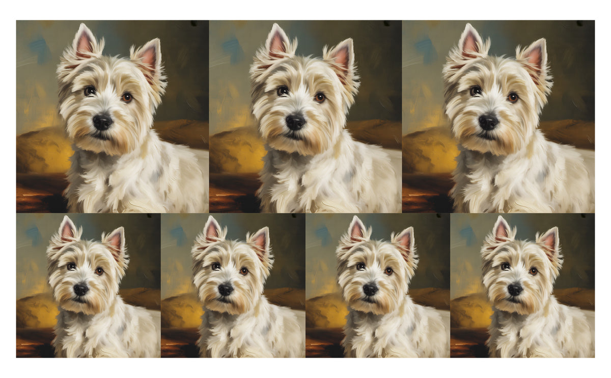DecoCraft - Scenic Tiles Series - Oil Painting Pets - Westie
