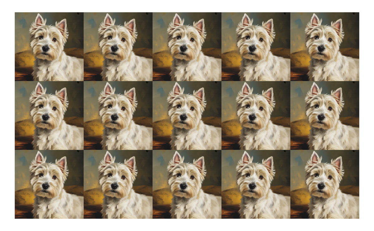 DecoCraft - Scenic Tiles Series - Oil Painting Pets - Westie