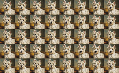 DecoCraft - Scenic Tiles Series - Oil Painting Pets - Westie